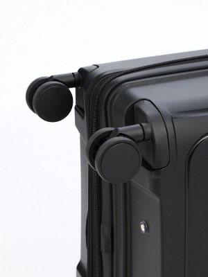 Чемодан на колёсах Bagvoyage средний 73 л (М), на молнии, с увеличением, кодовый замок, 4 колеса, чёрный