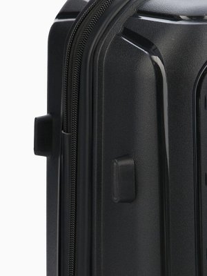 Чемодан на колёсах Bagvoyage средний 73 л (М), на молнии, с увеличением, кодовый замок, 4 колеса, чёрный