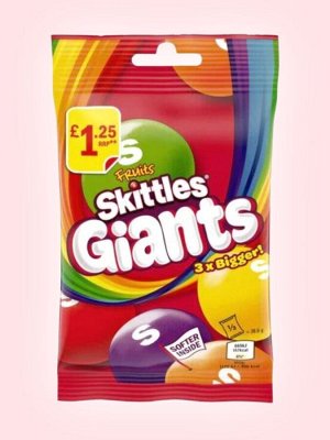Гигантские драже Skittles драже Giants Скитлс Фруктовый 116 гр