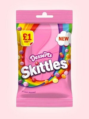 Жевательное драже со вкусом фруктовых десертов Skittles Dessert 125 гр