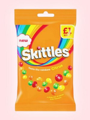 Жевательное драже со вкусом цитрусов Skittles Citrus (Скитлс) 109 гр
