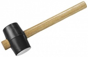 Киянка ЗУБР "МАСТЕР" резиновая черная с деревянной ручкой