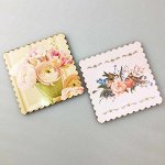 Комплект из 2-х подставок под кружку&quot;Цветы&quot; 92*92*4 1/80  ПК-1
