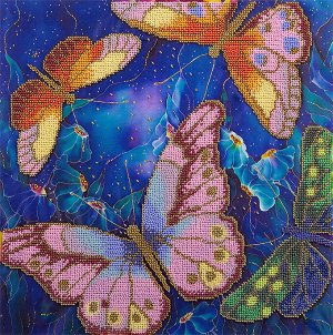 Набор для вышивания "PANNA" BN-5015 "Бабочки в ночных цветах" 31 х 31 см