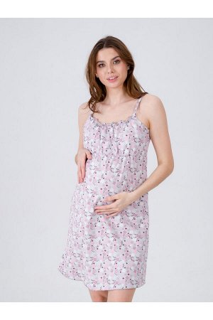 Сорочка женская 8.98, серый цветы