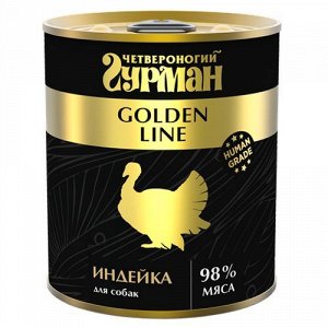 Четвероногий Гурман Golden конс 340гр для собак Индейка Желе