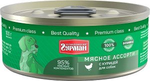 Четвероногий Гурман Мясное ассорти конс 100г для собак Курица