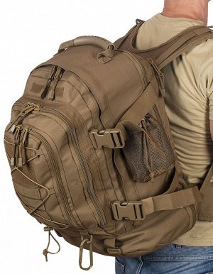 Армейский тактический рюкзак с гидратором 3-Day Outback Coyote (40-60 л) - Основной отсек расширяется с 39 литров до 62 литров. Полностью водостойкий и изностоустойчивый нейлон 600D гарантирует длител