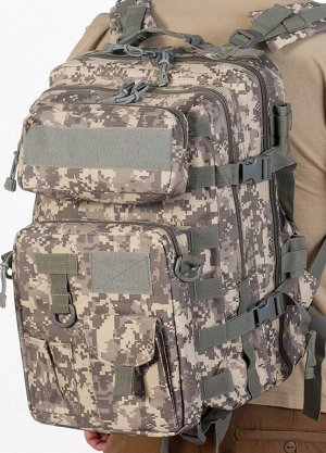 Рюкзак Морской пехоты (камуфляж ACU, 30 л) (CH-068) №42 - Прочный влагозащитный материал, мягкие лямки для комфортного ношения в любых условиях, удобный поясной ремень, утягивающие ремни по бокам. Отл