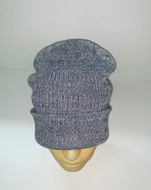 Крутая шапка серого цвета  №1556