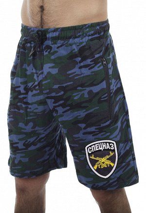 Мужские шорты до колен с символикой Спецназа – высокая степень термо- и влагорегуляции, отличная вентиляция и воздухообмен №791