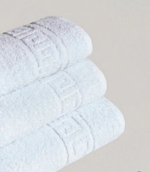 Полотенце махровое "Греческая кайма" 30х50см пл.380 г/м² (пр-во Узбекистан)