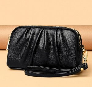 COSMOСOLLECTION_BAGS Сумка-конверт из натур.кожи как клатч и на плечо, черный