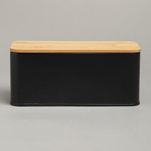 Эко-органайзер для чайных пакетиков из стали и бамбука, 20,5×9×8 см, 1 шт.