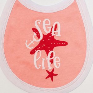 Слюнявчик «Крошка Я: Sea girl», цвет розовый