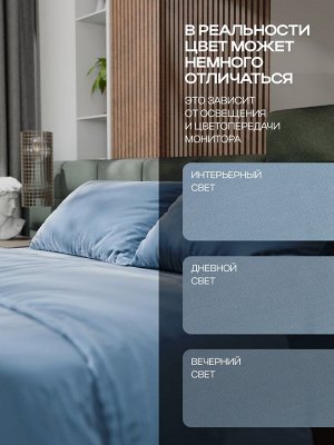 Постельное бельё Этель 2сп Tencel 180*210см, 220*245см, 50*70см-2шт, цвет серо-голубой
