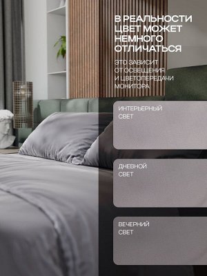 Постельное бельё Этель 2сп Tencel 180*210см, 220*245см, 50*70см-2шт, цвет серый