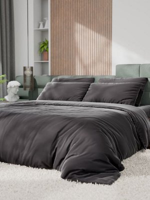 Постельное бельё Этель 2сп Tencel 180*210см, 220*245см, 50*70см-2шт, цвет чёрный