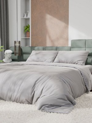 Постельное бельё Этель 2сп Tencel 180*210см, 220*245см, 50*70см-2шт, цвет светло-серый