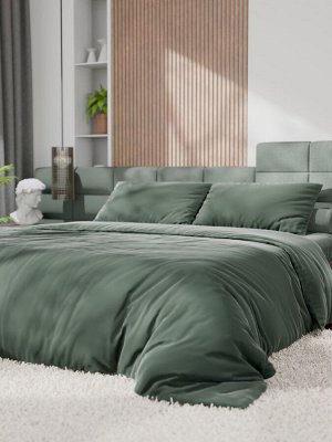 Постельное бельё Этель 2сп Tencel 180*210см, 220*245см, 50*70см-2шт, цвет оливковый