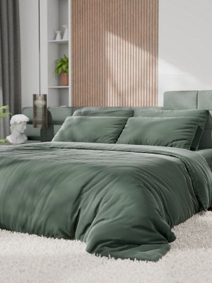 Постельное бельё Этель 2сп Tencel 180*210см, 220*245см, 50*70см-2шт, цвет оливковый