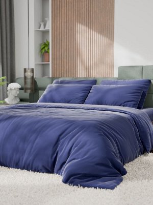 Постельное бельё Этель 2сп Tencel 180*210см, 220*245см, 50*70см-2шт, цвет синий