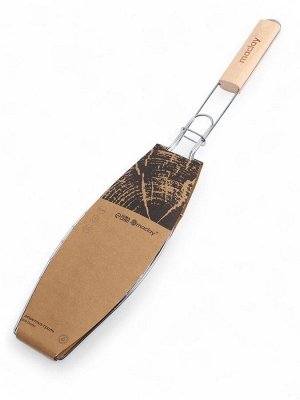 Решётка - гриль для рыбы maclay, 30x12 см, хромированная сталь, для мангала