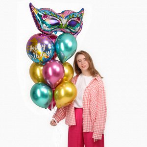 Воздушные шары, набор «Happy Birthday. Сказочный единорог», 10 шт.