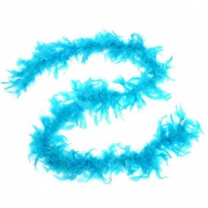 Карнавальный шарф-перо, 180 см, цвет голубой