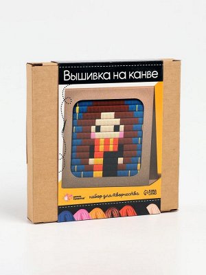 УЦЕНКА Игрушка пластик Набор для творчества Вышивка на канве Девочка