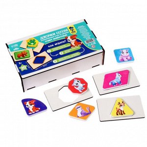 Уценка Досочки Сегена развивающая игра из дерева «Учим животных»