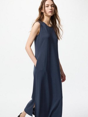 UNIQLO - длинное прямое платье без рукавов - 69 NAVY