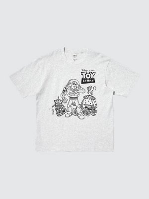 UNIQLO - коллекционная футболка Toy Story в винтажном стиле - 03 GRAY