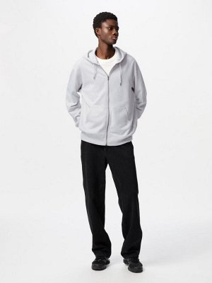 UNIQLO - хлопковая толстовка унисекс с капюшоном - 05 GRAY