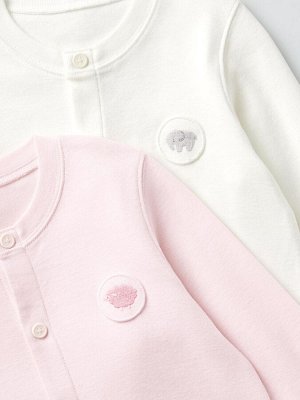 UNIQLO - однотонный комбинезон с длинным рукавом для малышей - 10 PINK