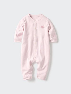 UNIQLO - однотонный комбинезон с длинным рукавом для малышей - 10 PINK