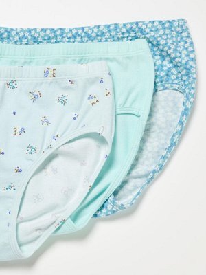 UNIQLO - комплект из 3 трусиков для девочек из эластичного хлопка - 51 GREEN
