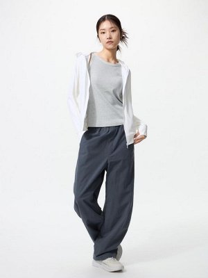 UNIQLO - базовая майка в рубчик с чашечками - 37 BROWN
