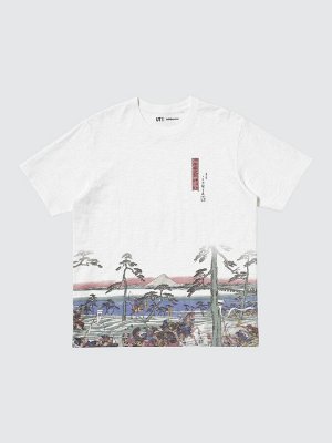 UNIQLO - футболка с героями из гравюр укиё-э (Бостонский музей искусств) - 01 OFFWHITE