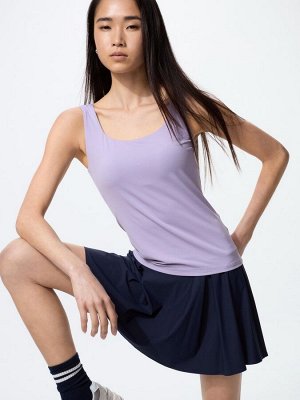 UNIQLO AIRism - базовая майка с чашечками - 71 PURPLE