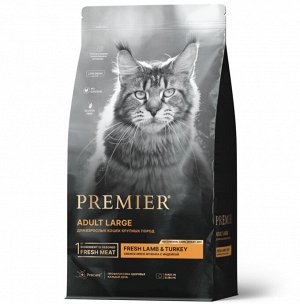 Premier для кошек Adult Large для крупныхных Ягненок Индейка 400гр