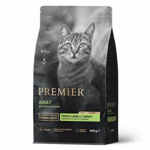 Premier для кошек Adult Ягненок Индейка 400гр