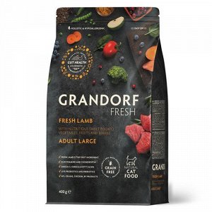 Grandorf Fresh для кошек Large для крупных пород Ягненок Батат 400гр