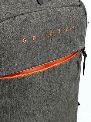 Рюкзак школьный, эргономичная спинка, Grizzly 556, 39x26x19, отделение для ноутбука, хаки