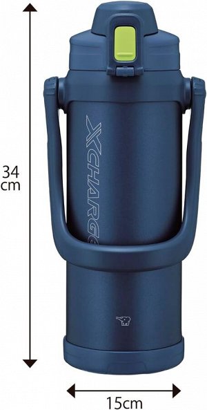 Термос для воды и изотоников с антибактериальным покрытием Zojirushi WATER BOTTLE 2.06L