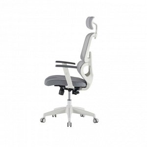 Стул ортопедический бело-серый D400 A D4HW66A