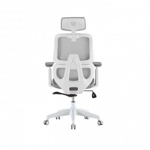 Стул ортопедический бело-серый D400 A D4HW66A