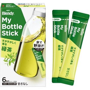 Blendy My Bottle Stick Green Tea - освежающий зеленый чай в стиках