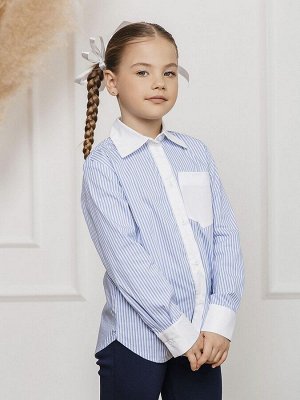 Рубашка. Цвет: голубой