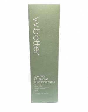 Vvbetter Пенка для умывания балансирующая с юдзу и цинком Jeju Yuja Balancing Bubble Cleanser,145 мл